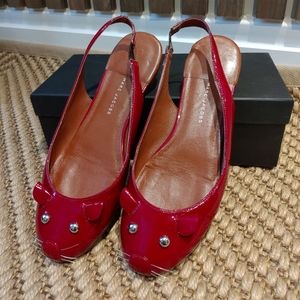Marc Jacobs mouse leather sling back flats